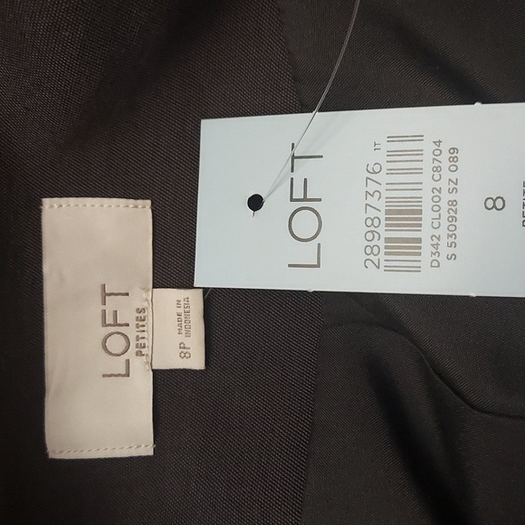 LOFT Olive Green Open Front 3/4 Length Sleeve Blazer - Picture 13 of 13